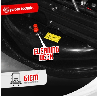 Rider autoporté 196cc - 61 cm - 4 vitesses Bac récolteur 150L