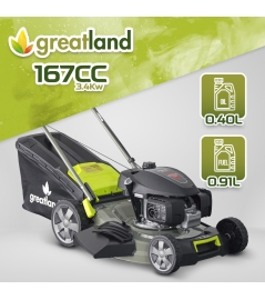 Tondeuse thermique tractée 167CC avec moteur Honda, mulching et éjection latérale  