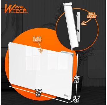 RADIATEUR INERTIE CERAMIQUE 1500W FACADE VERRE