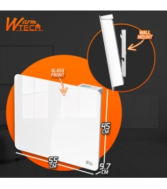 RADIATEUR INERTIE CERAMIQUE 1000W FACADE VERRE