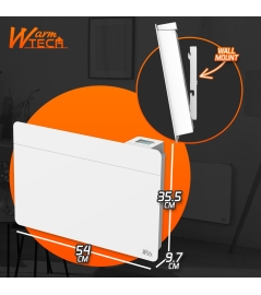 Chauffage électrique mural 1000W – IP24 – fil pilote 6 ordres