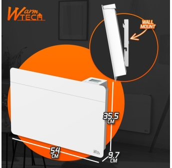 Chauffage électrique mural 1000W – IP24 – fil pilote 6 ordres