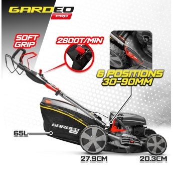 Tondeuse thermique autotractée 170.1cc - 50.8cm livrée avec 2 lames + mulching et éjection latérale