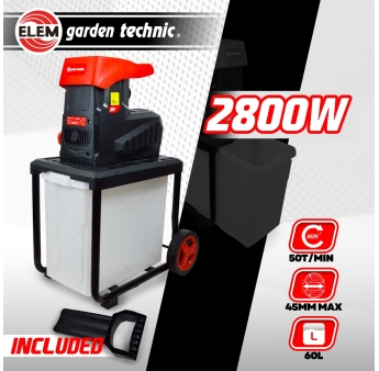 Stille elektrische hakselaar 2800W - 45MM