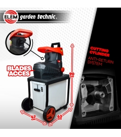 Stille elektrische hakselaar 2800W - 45MM