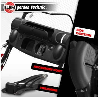 Tondeuse thermique tractée 3 roues 196cc - 55cm