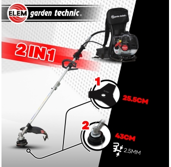 52CC rugzak thermische bosmaaier - mes + draden