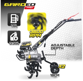 Motoculteur thermique à arbre horizontal 79 CC - 6 fraises – largeur de travail 60cm.