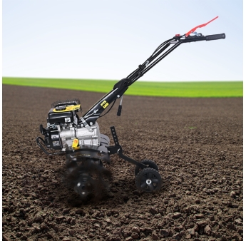 Motoculteur thermique à arbre horizontal 79 CC - 6 fraises – largeur de travail 60cm.