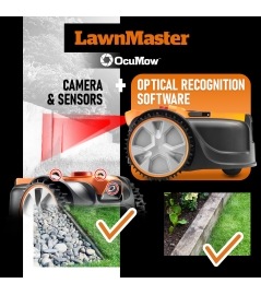 Robot tondeuse autonome 18V sans fil périmétrique avec station de charge et garage - Max 400m²