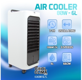 Rafraichisseur d'air 80W - 6L avec télécommande