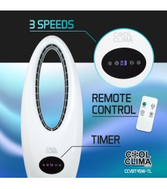 Ventilateur oscillant sans pales 45W avec télécommande