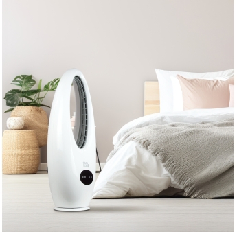 Ventilator zonder bladen, oscillerend, 45W, met afstandsbediening