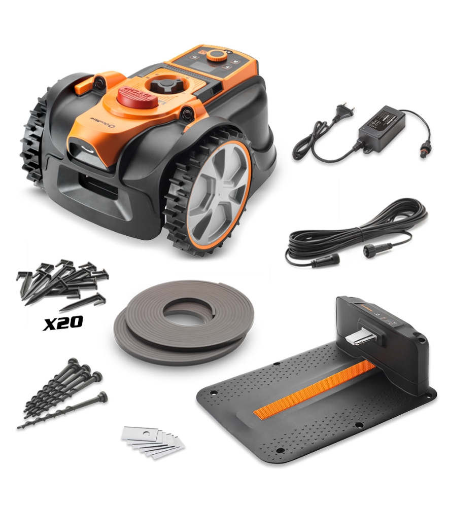 Robot tondeuse autonome 24V sans fil périmétrique avec station de charge - Max 500m²