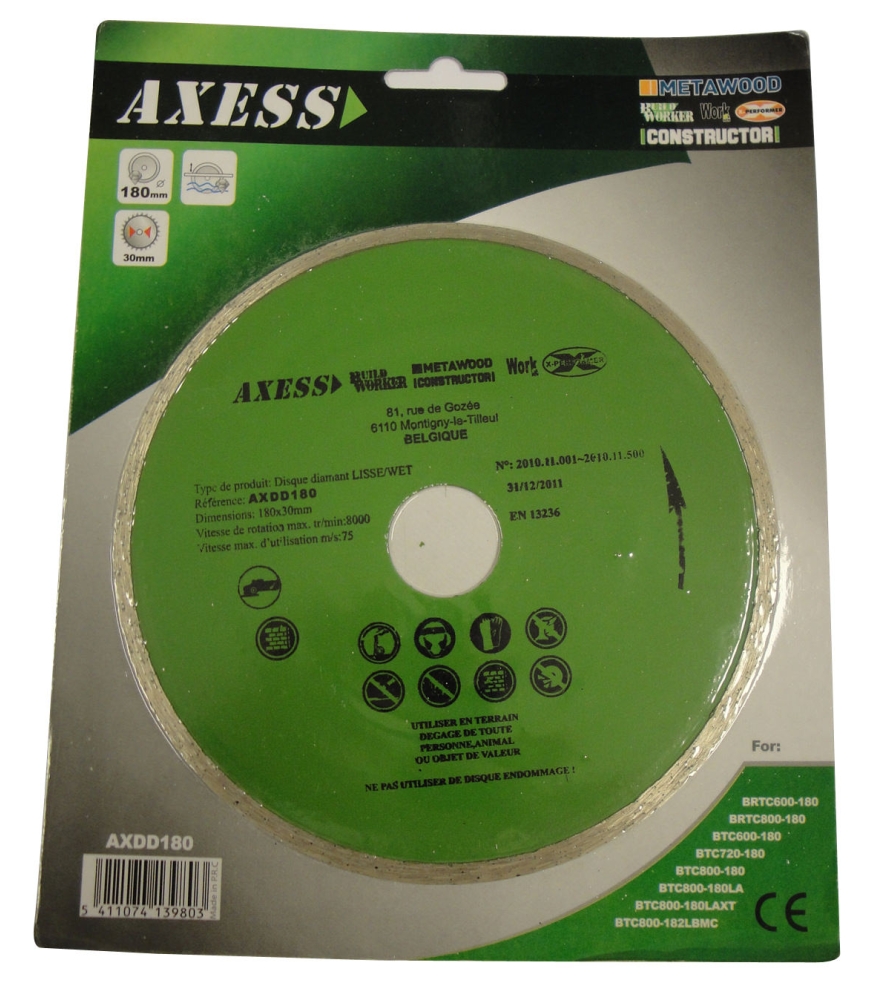 DISQUE DIAMANT A EAU 180MM