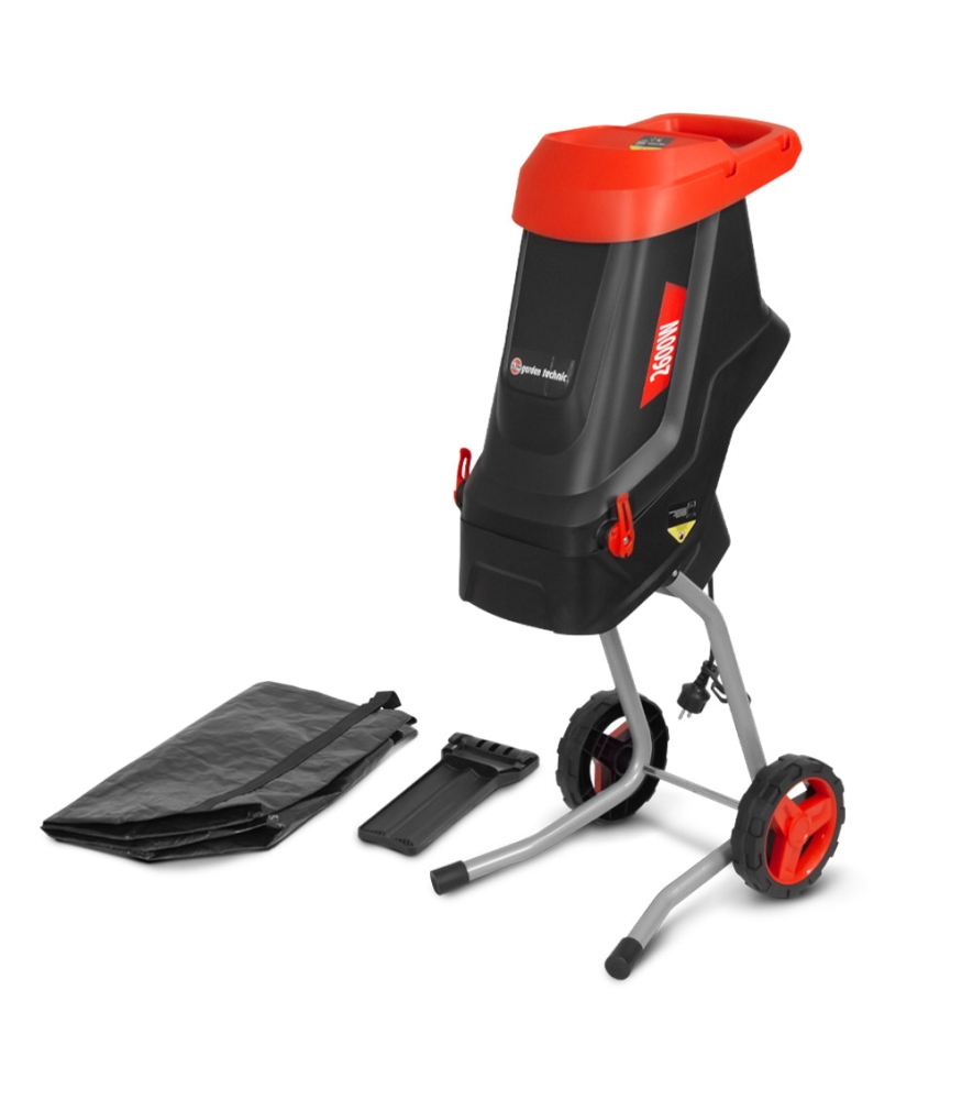 Broyeur de végétaux électrique 2600W avec sac récupérateur de 45L