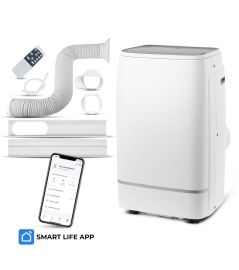 12000BTU - 3,5KW omkeerbare mobiele airconditioner met afstandsbediening en Wi-Fi-functie 