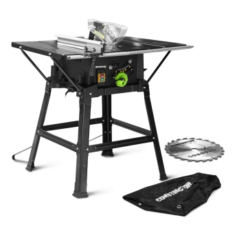 Table scie circulaire 2000W - 254mm - Livrée avec 2 lames (24 et 40 dents)