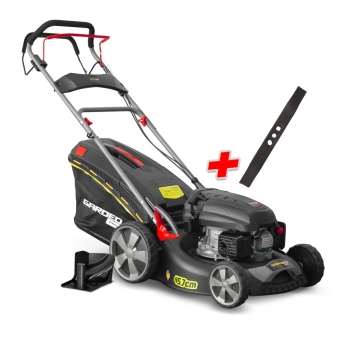 Tondeuse thermique autotractée 144.3cc - 46cm livrée avec 2 lames + mulching