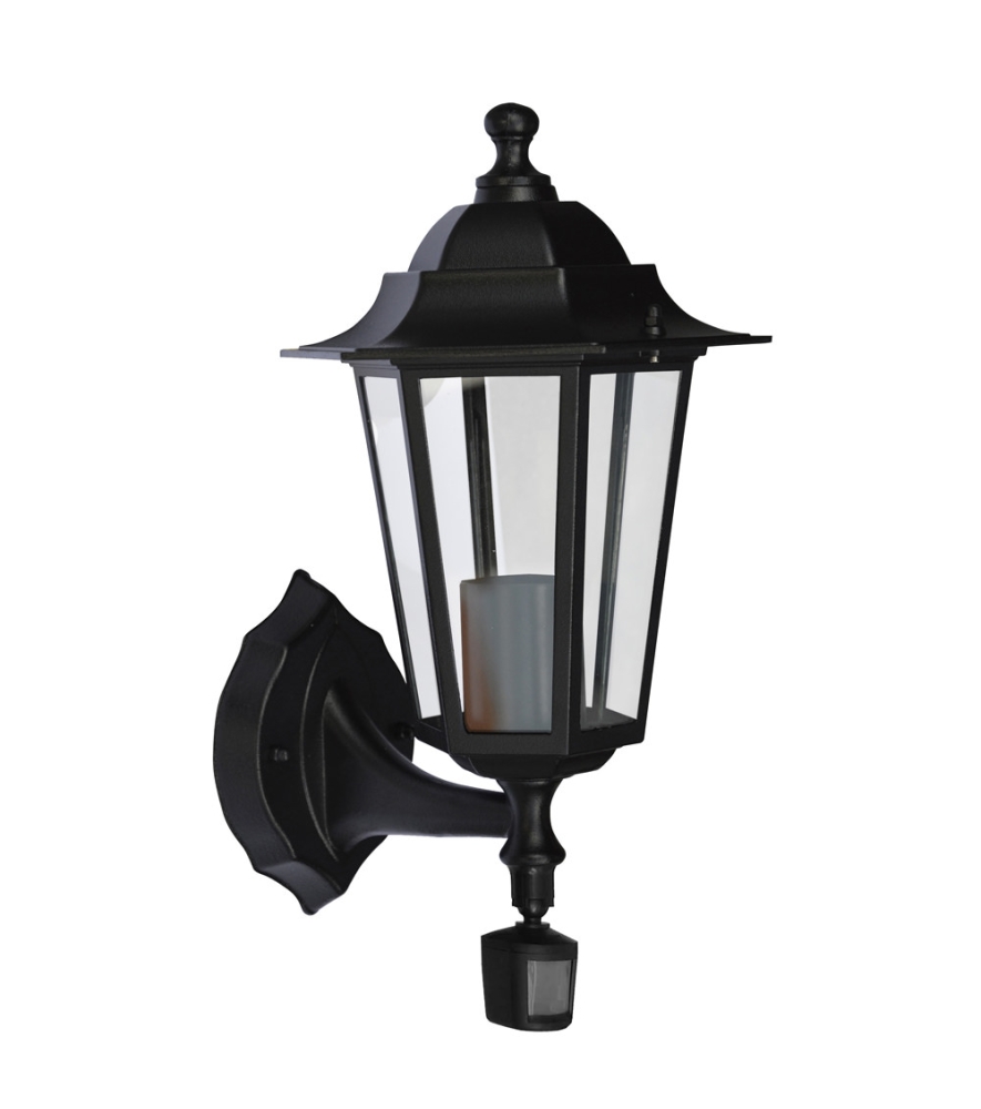 APPLIQUE MONTANTE E27 60W DETECTEUR NOIR