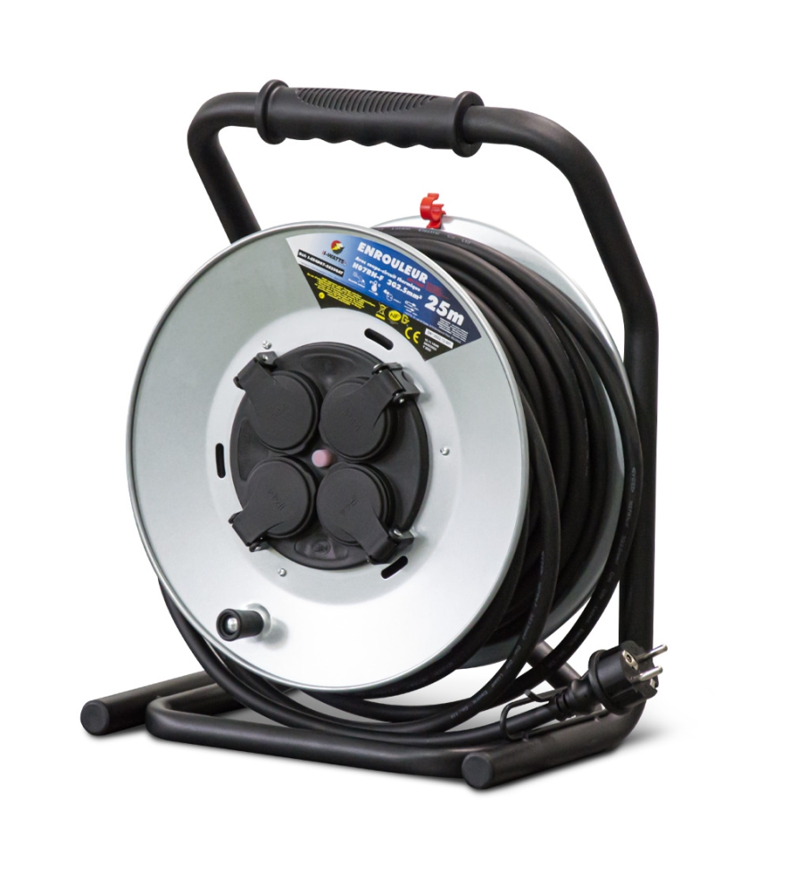 ENROULEUR GALVANISE 25M - HO7 - 3X2.5