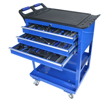 SERVANTE METALLIQUE 3 TIROIRS + 182ACC