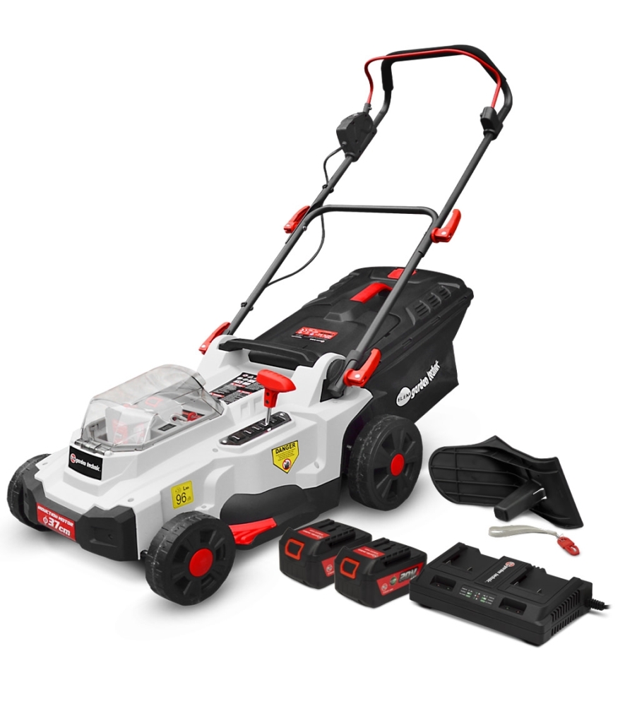 Oplaadbare grasmaaier 40V (2x20V) 4Ah - 37 cm met dubbele lader