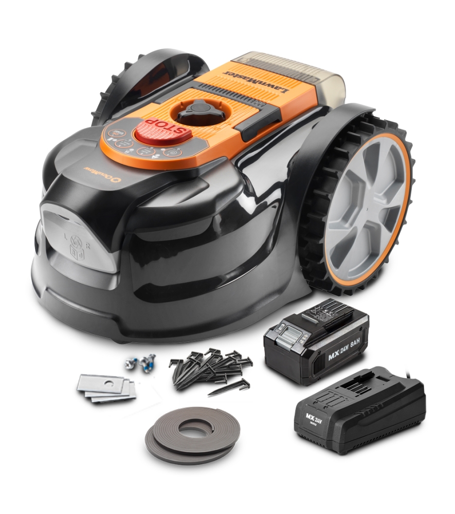 Robot tondeuse autonome 24V - 8Ah double caméra HDR sans fil périmétrique – Le robot le plus simple du marché