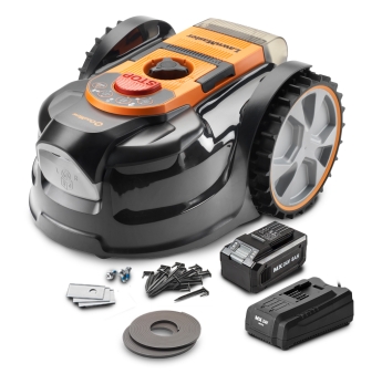 Robot tondeuse autonome 24V - 8Ah double caméra HDR sans fil périmétrique – Le robot le plus simple du marché