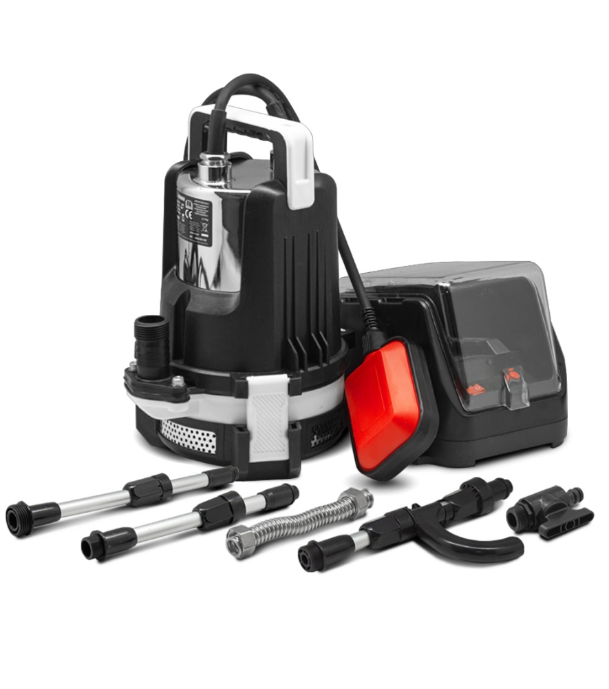 Pompe vide cave pour eaux claires sans fil 20V - Livrée sans batterie