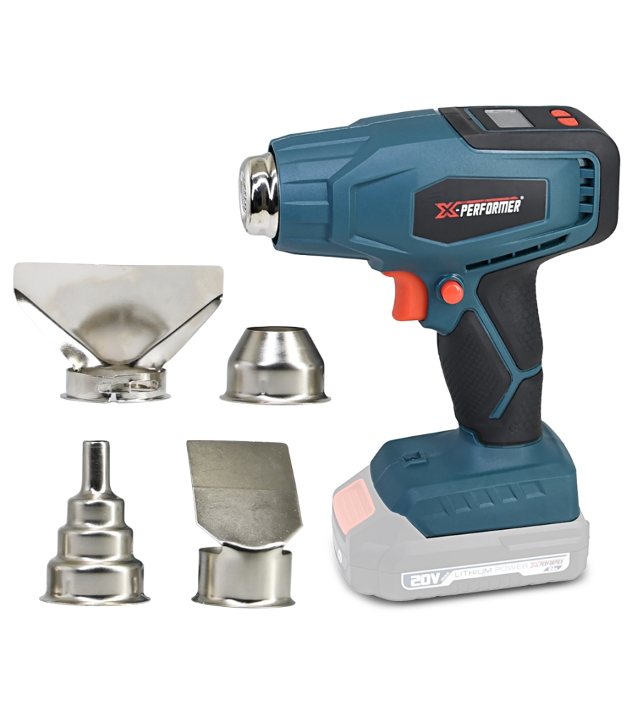 Draadloze heteluchtpistool van 20 V, geleverd zonder accu en oplader