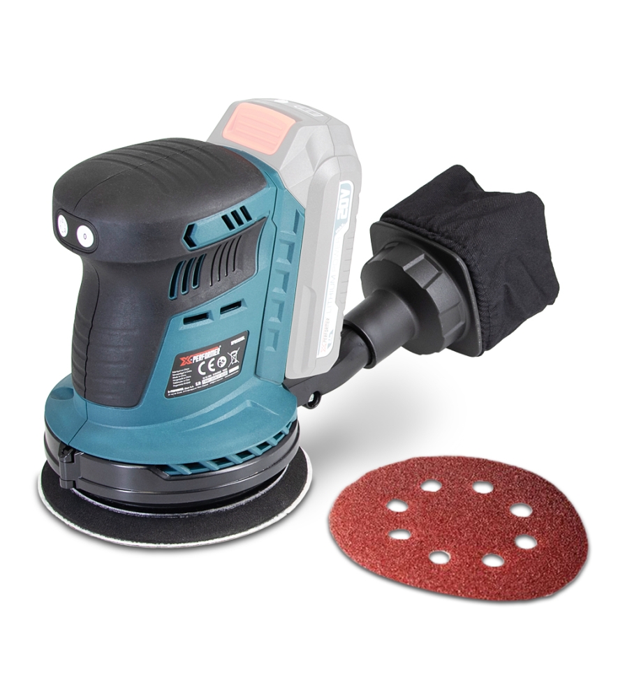 Ponceuse excentrique 20V max – 125mm avec moteur brushless livrée sans batterie ni chargeur