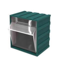 Boîte de rangement avec fenêtre pivotante compatible avec le concept rangement X-Performer