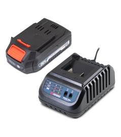 Startpakket bestaande uit een 2A-accu en een eenvoudige lader voor het X-Performer-concept.