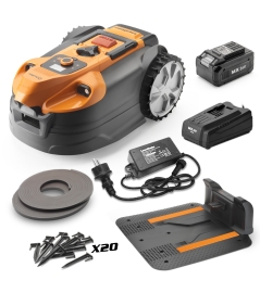 Robot tondeuse autonome 24V sans fil périmétrique avec station de charge - Max 600m²