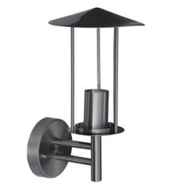 OPSTAANDE WANDLAMP ROESTVRIJ STAAL 60W