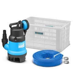 
Kit pompe vide caves eaux chargées 400W + tuyau d évacuation 10M