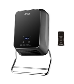 Wandverwarming met handdoekdroger 2000 W met glazen voorkant