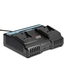 Chargeur double super rapide ventilé avec ports USB pour batterie concept X-Performer