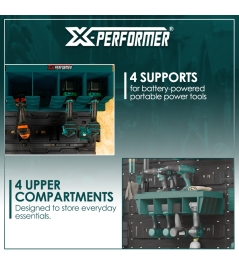 Etagère murale multifonctions compatible avec le concept rangement X-Performer