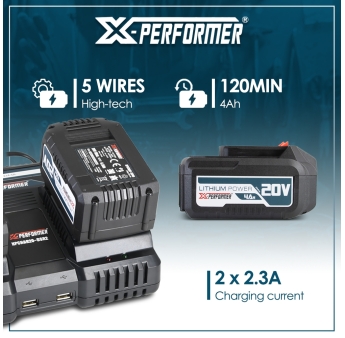 STARTER KIT - 2X BAT 4A + CHARGEUR DOUBLE 2X2,3A