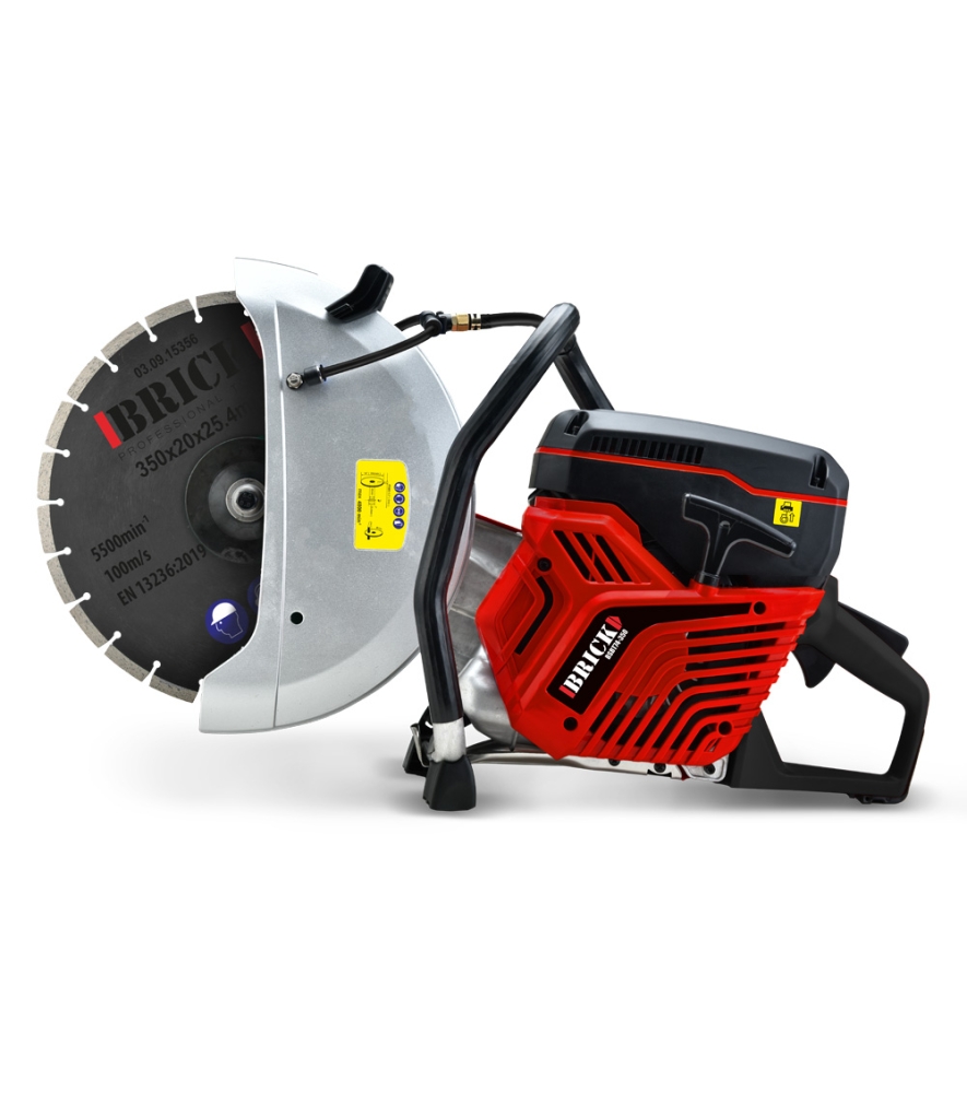 74cc thermische betonzaag met 350mm diamantblad
