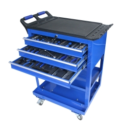 SERVANTE METALLIQUE 3 TIROIRS + 182ACC