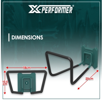 Crochet extra large avec bitée d'arrêt compatible avec le concept rangement X-Performer