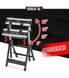 Etabli télescopique métallique 60 x 58 x 77cm - Charge max 100kg