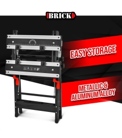 Telescopische metalen werkbank 60 x 58 x 77cm - Max. belasting 100kg