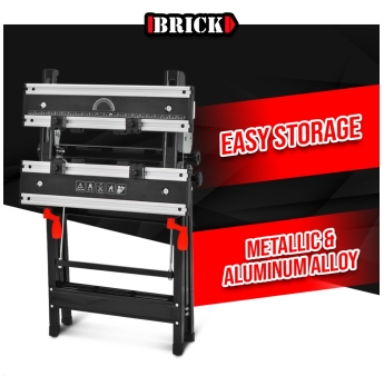 Etabli télescopique métallique 60 x 58 x 77cm - Charge max 100kg