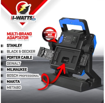 SPOT LED RECHARGEABLE 35W-4000LM SS BAT