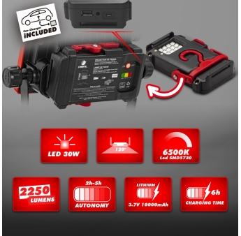 SPOT LED 30W - 3.7V 10000 Mah