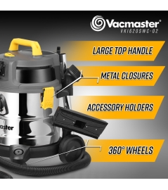 ASPIRATEUR EAU/POUSS. 1600W INOX